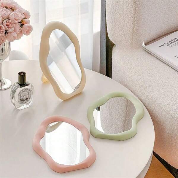 1 pieza Espejo de tocador de escritorio, decoración para el hogar de la sala de estar, dormitorio, baño, artículos de viaje, bodas, fiestas, cumpleaños, regalos para hombres, mamá, papá, mejores amigos, maestros, Año Nuevo, accesorios, regalo divertido
