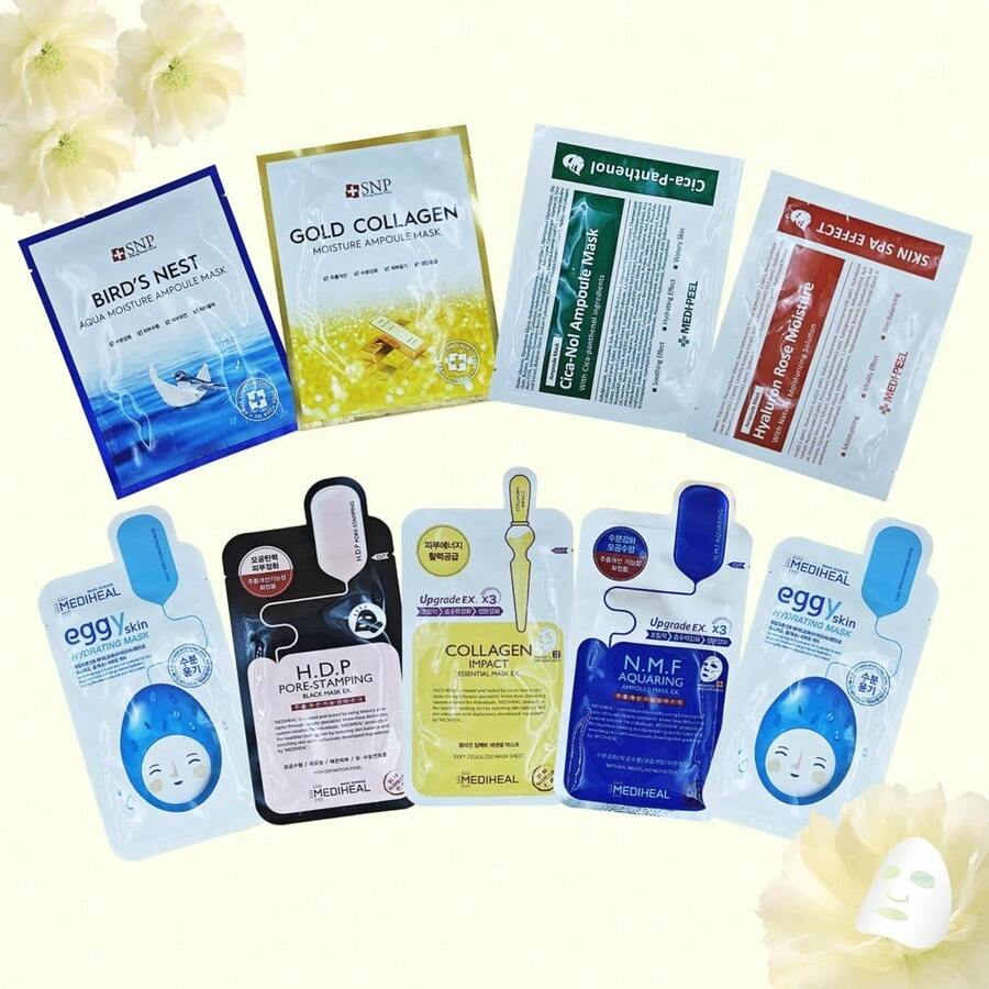 Korean Beauty Set-Mediheal Sheet Mask,Random K-Beauty Face Mask,Korean Skincare Pack Of 10 - 1 - View 1