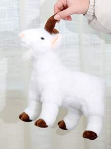 1 pezzo Bambola in peluche a simulazione di capra, pupazzo di pecora imbottito carino, regalo di animale per ragazze