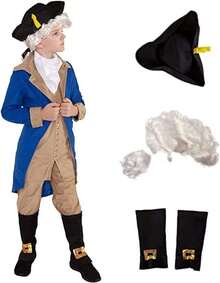 Morph Costumes George Washington Kids Costume - Fancy Dress For World Book Day - Historical Dress Up For Boys - Fun Educational Outfit - Blue - View 2