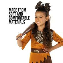 Morph Costumes Fun Shack Kids Stone Age Caveman Costume - Prehistoric Fancy Dress For Dress Up, Halloween, Parties, And Role Play Adventures - Brown - View 4