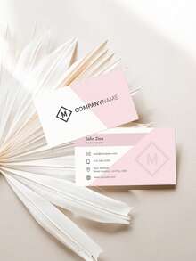 Custom Business Card Set - 200/500/1000 Pcs, Essential For Professional Networking And Distributors, Uncoated Paper, Includes "Business Card Template" Design, Reserving Space For Company Logo And Contact Info, Support Customization, Back To School Season ,Poetcore, School Essentials - Multicolor - View 10