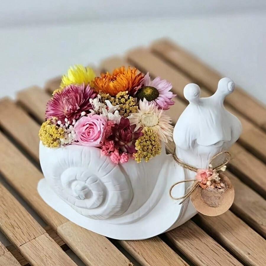 Silicone Snail Planter Mold - Animal Shaped Casting Mold For Resin, Gypsum, Concrete Candle Holders, Vases, Resin And Clay Crafts