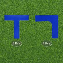 Court Line Marker Set, Pickleball Court Marking Kit Pickleball Lines Throw Down Markers For Outdoor Court PVC Plastic Line Markers, Blue