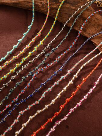 1 件夏季时尚波西米亚风格女士多彩多彩链条项链，适合 DIY 创意搭配吊坠，日常休闲装，适合度假和玩耍，适合夏季海滩度假、户外活动、假日郊游，女士珠宝