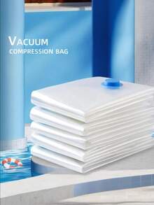 Travel Vacuum Bags With Electric Pump, 6 Packs Vacuum Travel Bags For Luggage And Suitcase, Vacuum Seal Space Saver Compression For Clothes Clothing Portable Compression Sealer For Clothes, Blankets, Bedding & Travel,Good For Storage And Organization - Blue and White - View 7