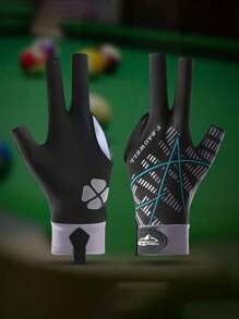 Guanti da biliardo a tre dita aperti, ad alta elasticità, traspiranti e sottili, guanti da snooker antiscivolo per mano sinistra, modelli unisex