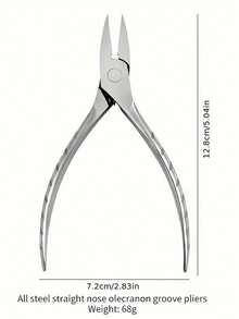 1pc Professional Podiatrist Foot & Toenail Clipper, Stainless Steel Nail Cutter, Nail Nipper - Ergonomic Design, Non-Slip Handle, Suitable For Thick And Ingrown Toenails, Includes Rhinestone Removal Tool Nail Care | Precision Scissors | Stainless Steel Nail Clipper