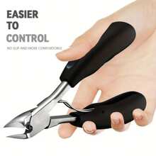 4pcs Elderly-Friendly Toenail Clipper Set - Wide Mouth, Super Large Opening, Catch Tray, Professional Sharp Curved Blade, Heavy Duty Thick Nail Clippers Suitable For Elderly With Thick Nails, Includes Slant Heavy Duty Toenail Clippers With Catch Tray, Wide Opening Mess-Free Nail Clippers, Sharp Stainless Steel Nail Clippers With Long Handle For Easy And Safe Usage