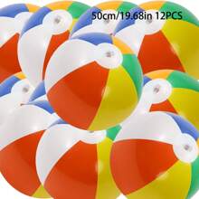 1 Stück/4 Stück/6 Stück Strandball - Großer Regenbogen Strandball aufblasbar, Poolzubehör, verwendet für Partyzubehör Dekoration, Sommer Strand Wasserspiele Strandball Party, ein Ball ist ein Muss für Eltern-Kind-Reisen, Partyzubehör, Strandutensilien, Poolspiele, Schwimmspiele, aufblasbare Spiele (30cm, 40cm, 50cm), Poolschwimmer