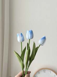 3pcs Artificial Tulip Flowers Decor For Home, Living Room, Bedroom Accents