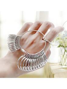 1-3 dụng cụ đo kích thước nhẫn, dụng cụ điều chỉnh kích thước ngón tay có thể tái sử dụng cho nhẫn lỏng, bộ dụng cụ đo vòng Mandrel, bộ đo có dụng cụ đo, dụng cụ đo vòng Mandrel, dụng cụ đo vòng bằng thép cao cấp, kích thước nhẫn US/EU/UK/JP - Nhiều màu - Xem 10