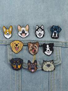 10Pcs Cute Pet Dogs Enamel Pins Brooches For Women Animals Badges Lapel Pins Fashion Jewelry Clothing Accessories Pet Lover Gifts