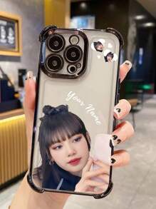 1 Stück Angepasster Handyhülle mit "Foto + Text" Design, Porträt Hintergrundausstanzung, dickem elektroplattiertem stoßfestem TPU, um Kundenwünsche zu erfüllen! Kompatibel mit iPhone16promax, 11/12/13/14/15/16e/PROMAX/A13/A14/A15/A53/A54/A55/S23/S23ultra/S24ultra/S25/Sam, Galaxy, Redmi, OPPO, Honor, /Infinix Smart 8, Moto G30, geeignet für Geschenke und den täglichen Gebrauch