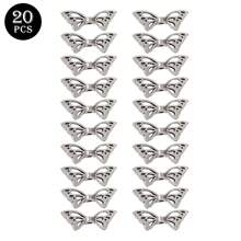 Zinc-Plated Alloy Perforated Butterfly Wing Spacer DIY Bracelet With Beaded Accessories, Retro Perforated Butterfly With Beaded Alloy Jewelry, Handmade Materials