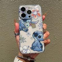 1 Stück lizenzierte, schockresistente und sturzfeste The Stitch Cartoon Handyhülle, kompatibel mit iPhone Modellen 16/15/14/13/12/11/7/8/7Plus/8Plus/Xs Max/Xs/X/Xr, perfekt als Geschenk für Feiertage