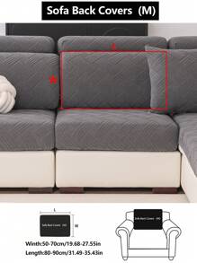 1 pieza Funda elástica para sofá, funda de asiento completa antideslizante para sofá, aplicable para sofá de 1/2/3/4 plazas, sofá en forma de L, funda ajustable, lavable a máquina, apta para mascotas, decoración para dormitorio, oficina, sala de estar - Gris claro