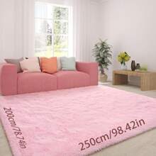Una alfombra de estilo nórdico y natural de color rosa, adecuada para la decoración de la ventana del dormitorio, el tatami durante todo el año. Una alfombra de estilo nórdico Ins para la sala de estar y la mesa de centro con una sensación de lujo ligero, perfecta para crear una atmósfera decorativa festiva.