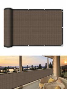 Verschlüsselter gewebter Balkon Sichtschutzschirm, Außen Beschattungs Trennwand, Schnellmontage Umrandung für Pavillon/Flur/Hof, UV-beständiges Design mit verstärkten Ringen, Terrassen/Hof Sonnenschutzvorhang, inklusive professionellem Montagezubehör, einzeln verkauft