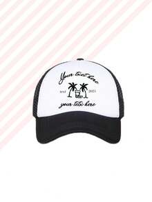 1 Piece Sponge Hat Baseball Cap Trucker Hat Holiday Style Customizable Name Copy Content Unique Gift Personalized DIY - Multicolor - View 5