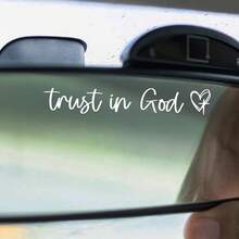 3X Drive Safe We Love You Rearview Mirror Decal, Car Mirrors Sticker, Car Stickers Women, I Love You Drive Safe Mirror Sticker - Trust In God - View 4