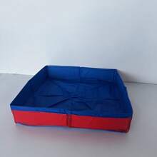 Large Portable Folding Sand Table - Durable Thick Oxford Non-Woven Fabric Structure Is Wear-Resistant, The Sturdy Foldable Structure Enhances Durability, Easy To Store And Transport, The Lightweight Foldable Design, All-Weather Outdoor Beach Game Accessories, Blue/Red Square Sandbox, And Materials, Summer Outdoor Game Toys,