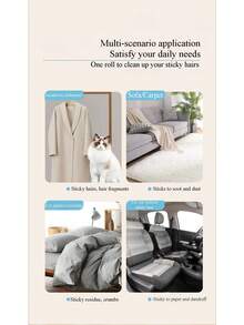 Creative Cloud Shaped Reusable Lint Remover, Portable Household Clothes Fuzz Pet Hair Remover Roller