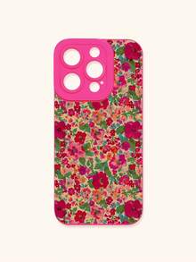 Funda de teléfono con estampado floral diminuto en rosa fucsia, funda de teléfono con estilo vintage de flores dispersas multicolor en rosa fucsia, funda de protección de lente, compatible con iPhone y Galaxy, compatible con iPhone 13, 15, 16 Pro Max, 16, 14, 15, 16 Plus, teléfonos Galaxy a prueba de agua, a prueba de golpes y resistente a arañazos - Multicolor - Ver 44