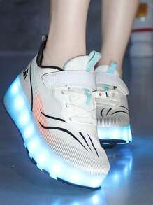 Classic, Fashionable, Cool, And Comfortable LED Rechargeable Light Up Roller Skates Suitable For Teenagers And Adults, For Casual And Fast Rolling