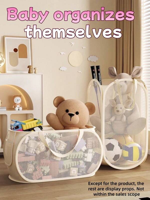 Cestino portaoggetti per giocattoli, per soggiorno bambini, uso domestico, alta capacità, contenitore per pupazzi di peluche, mattoncini da costruzione per bambini, cestino portaoggetti portatile