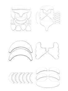 Patchs réutilisables en silicone pour le visage, le cou et la poitrine pour lisser et anti-rides, convenant à une utilisation nocturne sur la poitrine et le cou, réutilisables, rend la peau plus lisse, illumine votre peau, réduit les signes du vieillissement pour les femmes et les filles, soins de la peau, outil de soins de la peau, patch anti-rides - Transparent - Voir 10