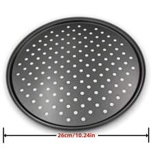 1/2pcs Pizza Pan, Round, Perforated, Non-Stick, Pies Outbreak, Steel, Mould, 32 Cm, Anthracite