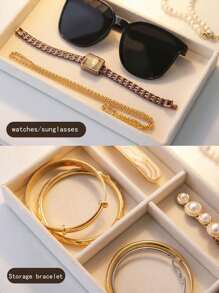 36 de tave pentru bijuterii din catifea, organizator de bijuterii de mare capacitate cu compartimente separate, suport de afișare stivuibil pentru cercei, coliere, brățări, inele, agrafe de păr, bentițe de păr etc. Organizator de depozitare pentru femei, articole esențiale de călătorie, cadou pentru tată