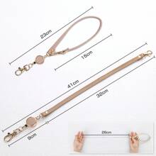1 pieza Cordón retráctil corto para llavero, estilo casual anti-pérdida, soporte minimalista de moda para llaves, accesorio de dije para bolsos/portafolios de mujer, estilo gótico