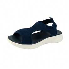 Women's Low Wedge Sandals Casual Hollow Out Sandals Lightweight Slip On Walking Shoes