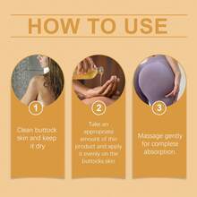 [Local Warehouse Delivery]1pc Buttocks Skin Care Oil, Buttocks Care Nourishes The Skin, Firming And Elasticity Moisturizing Body Lifting Massage Oil - 黃色 - 查看 6