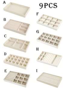 36 de tave pentru bijuterii din catifea, organizator de bijuterii de mare capacitate cu compartimente separate, suport de afișare stivuibil pentru cercei, coliere, brățări, inele, agrafe de păr, bentițe de păr etc. Organizator de depozitare pentru femei, articole esențiale de călătorie, cadou pentru tată