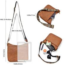 Bolsos cruzados para mujer BOSTANTEN de piel vegana, bolsos de hombro tipo hobo con correa de hombro ancha