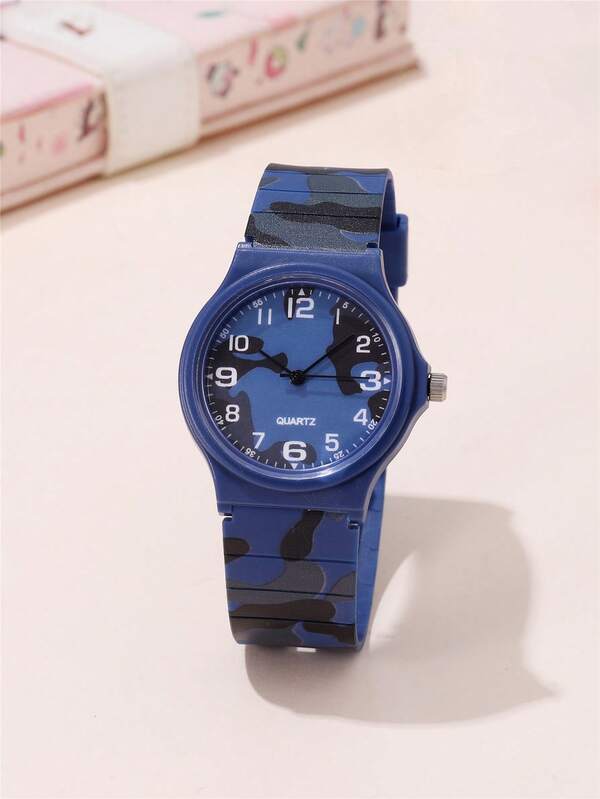 Zegarek kwarcowy w kamuflażu dla mężczyzn i kobiet, sportowy styl