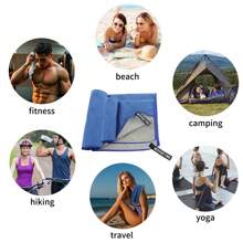 Asciugamani da campeggio all'aperto a doppia faccia, ad asciugatura rapida, disponibili in vari colori e dimensioni, super assorbenti, in fibra ultrafine, asciugamani da spiaggia essenziali per l'estate, il campeggio, gli accessori da spiaggia e i regali per le vacanze