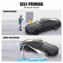 Car Washing High Pressure Tool Set, Cordless Portable High Pressure Spray Water Gun,Pressure Washer,Portable Power Washer, Washer Gun Battery Operated,Ultra High Velocity And Easy To Use - Black - View 6