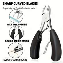 4pcs Elderly-Friendly Toenail Clipper Set - Wide Mouth, Super Large Opening, Catch Tray, Professional Sharp Curved Blade, Heavy Duty Thick Nail Clippers Suitable For Elderly With Thick Nails, Includes Slant Heavy Duty Toenail Clippers With Catch Tray, Wide Opening Mess-Free Nail Clippers, Sharp Stainless Steel Nail Clippers With Long Handle For Easy And Safe Usage