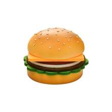 1pc Cute Resin Hamburger Shaped Heat Insulation Pad, 4 Styles Felt Cup Coasters, Multifunctional Decor Item Suitable For Home Desktop, Can Be Given As Small Surprise Gift For Friends
