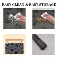 1pc Star & Red Clothed Dog Print Pet Placemat, Quick Drying Feeding Mat For Cats & Dogs, Easy To Clean, Suitable For Pets All Seasons, Pet Cage Pad