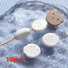 10 piezas de cuentas de peces de cristal miniatura adorables, materiales de joyería DIY para pulseras, collares, cadenas de teléfono, regalo especial para familiares y amigos