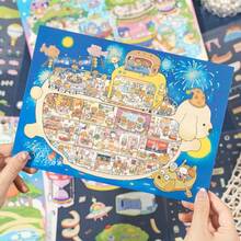 3D Scene Stickers DIY 3D Mini House & Garden Stickers - Create Your Own Amusement Park, Animal Micro Scenes For Stress Relief, Crafts, Adults & Teens,Enlarge The Size Of Cartoon Children's Innocence Sticker - Multicolor - View 4