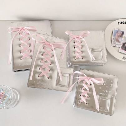 A5/A7 Loose-Leaf Photo Album Book With 6 Rings, Star Photograph Cards, Student DIY Planner,Back To School,School Supplies