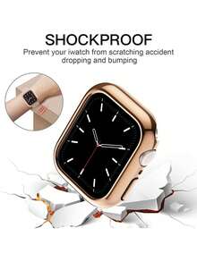 三件套运动休闲手表表壳，兼容 40mm、41mm、42mm、44mm、45mm、46mm 和 49mm 表盘。时尚防震硬质 PC 表壳（无玻璃），兼容 Ultra/11/10/9/8/7/6/5/4/SE，男女款均适用。易于安装和拆卸，触控灵敏。三色组合套装。