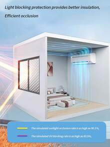 1PC Winter Windproof Warm Curtains, Bedroom Cold-Proof Thermal Insulation Film, Sealed Windows,Blackout And Soundproof