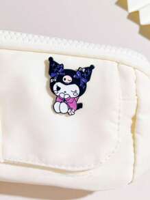 Sanrio Sanrio 1pc/4pcs Kuromi Metal Brooch Enamel Badge, Cute Cartoon Creative Bright And Colorful Oil Drop Alloy Craft, Unisex Backpack Clothing Accessories Holiday Birthday Gift, Personalized Leisure Decoration Commemorative Accessories School